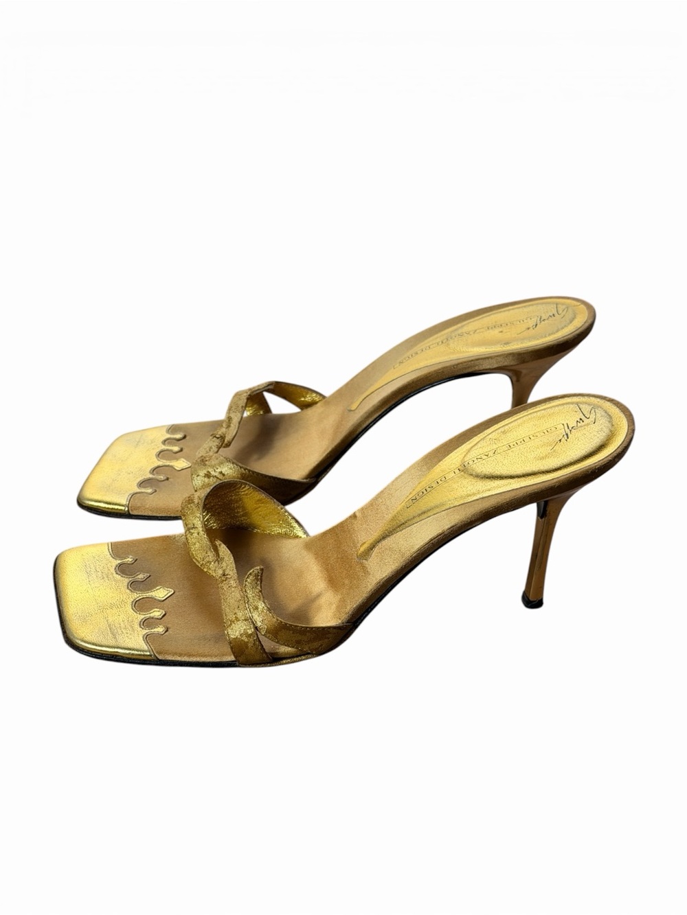 Vintage Giuseppe Zanotti Gold Snake Heels | Rare Collector Piece | Y2K - Picture 2 of 8